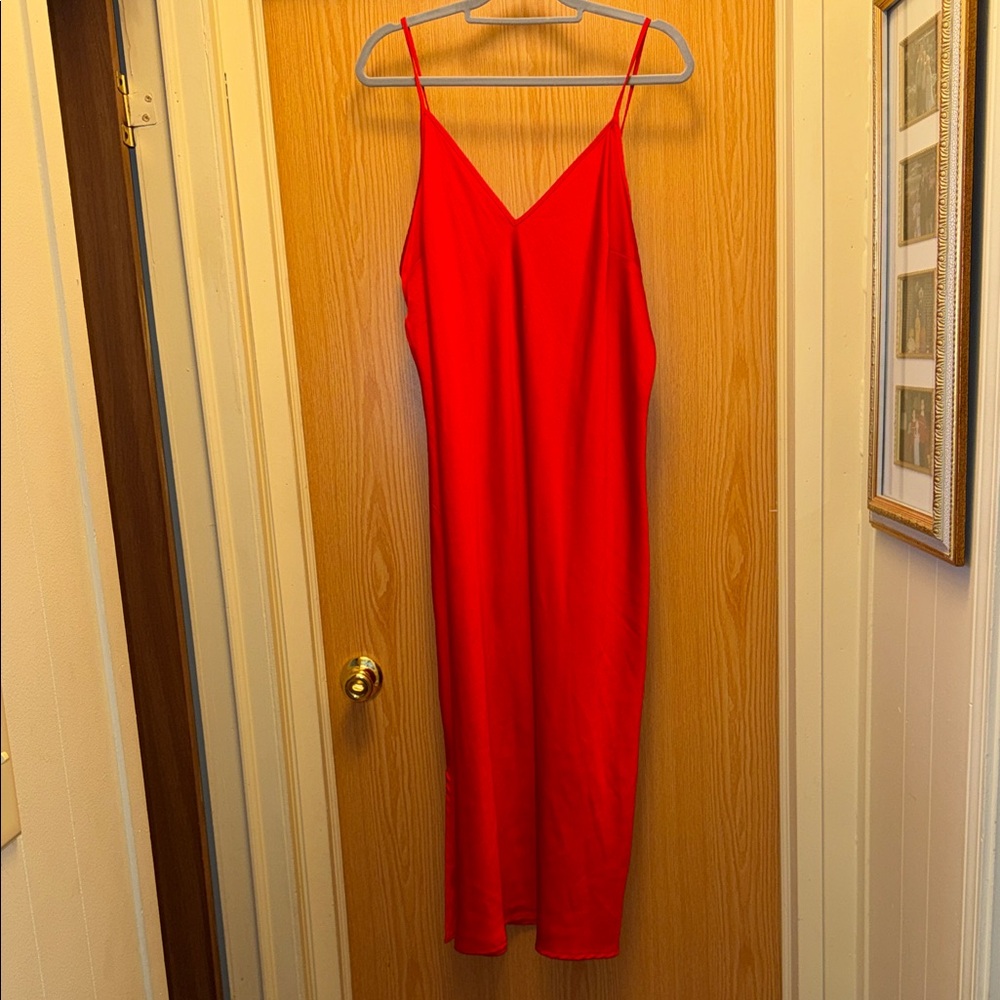 a new day Vibrant Red Slip Dress